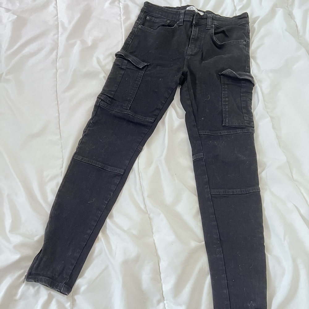Zara skinny cargo jeans sz 30